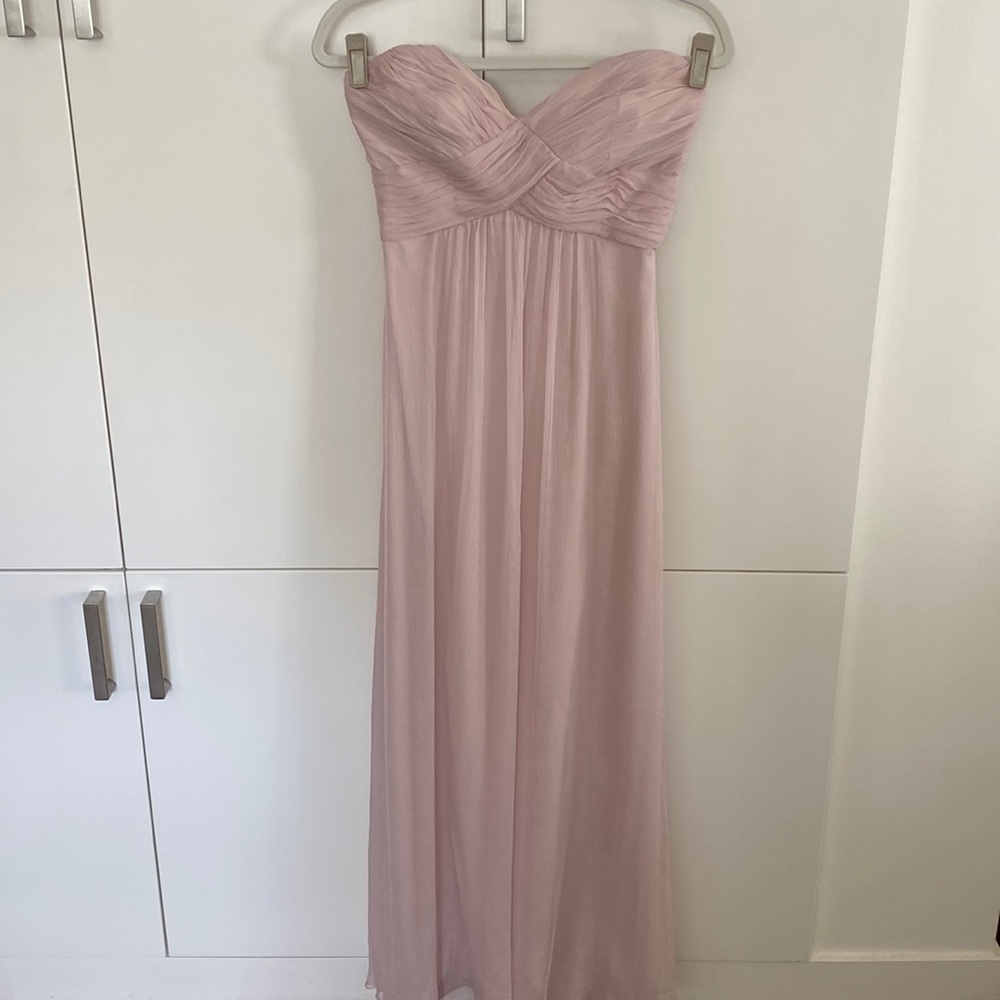 Amsale Silk Strapless Gown